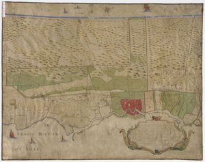 Kaart van Haarlem en omgeving door Cornelis Velsen